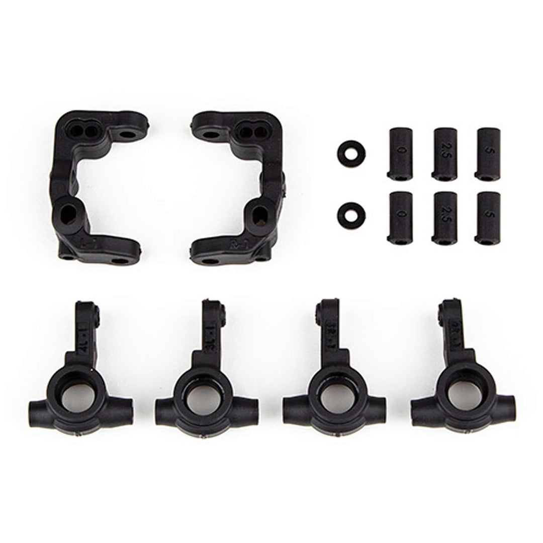 Associated Electrics RC10B6.4 -1mm Scrub Caster and Steering Blocks ASC91901