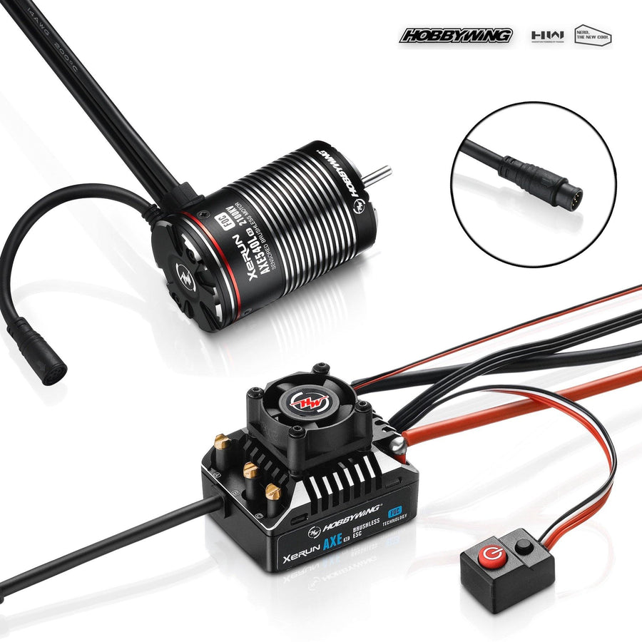 Hobbywing XERUN AXE 540L R2 Brushless System for Rock Crawler w/ AXE 540L-2100KV-R2 Motor Combo 38020312 - Excel RC