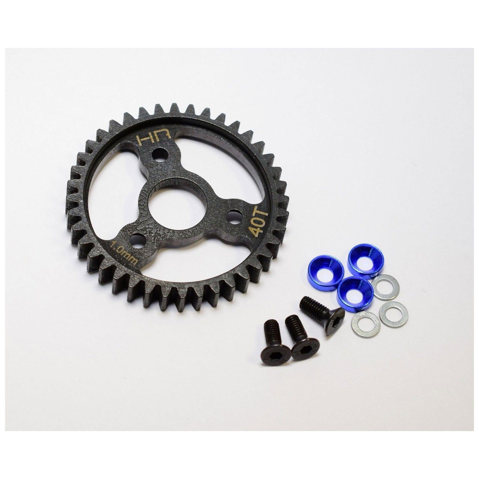 Hot Racing HRASRVO440 Steel Spur Gear (40T 1.0 Mod)(Blue): Traxxas - Excel RC