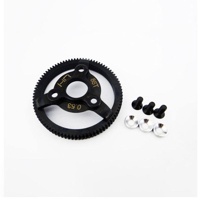Hot Racing Hardened Steel Spur Gear (86t 48p)(Silver) Traxxas Slash HRASTE886 - Excel RC