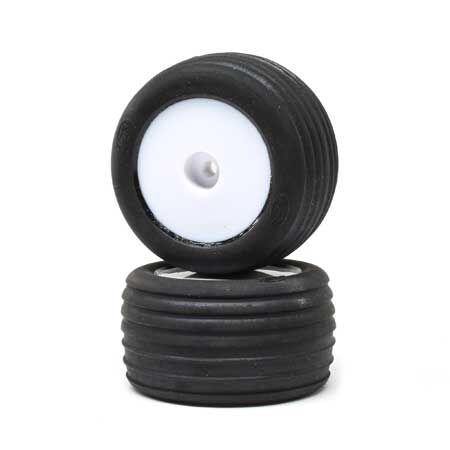 Losi Directional Tires, FR, Mntd, Wht (2): Mini-T 2.0 LOS41014 - Excel RC