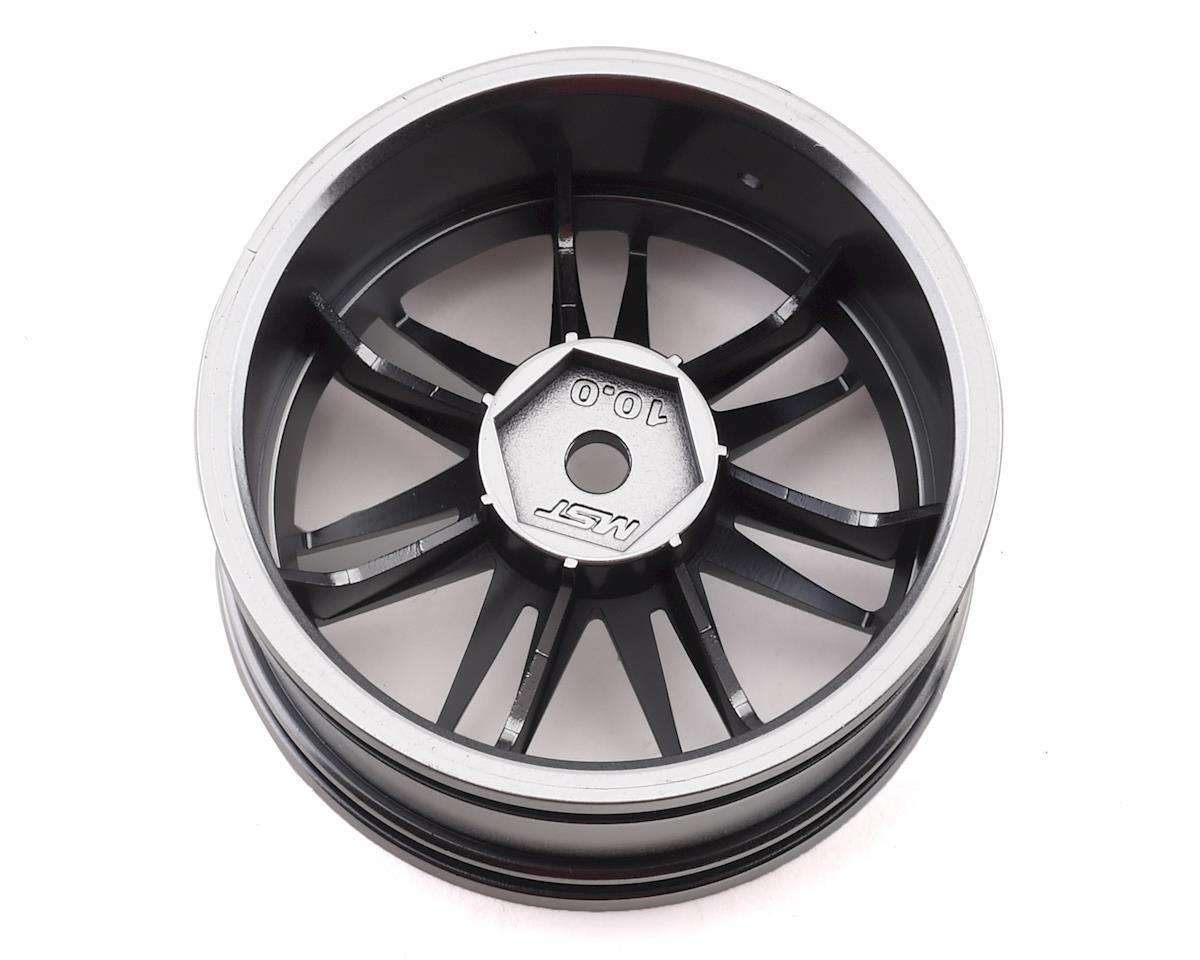 MST MXS-832010FS RE30 Wheel Set (Flat Silver) (4) (+10 Offset) w/12mm Hex - Excel RC