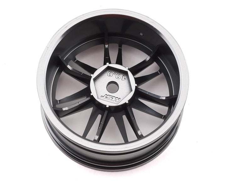 MST MXS-832010FS RE30 Wheel Set (Flat Silver) (4) (+10 Offset) w/12mm Hex - Excel RC