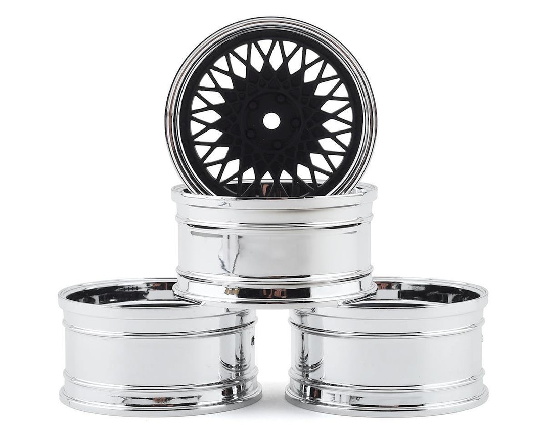 MST MXS-832103FBK 501 Wheel Set (Flat Black) (4) (Offset Changeable) w/12mm Hex - Excel RC