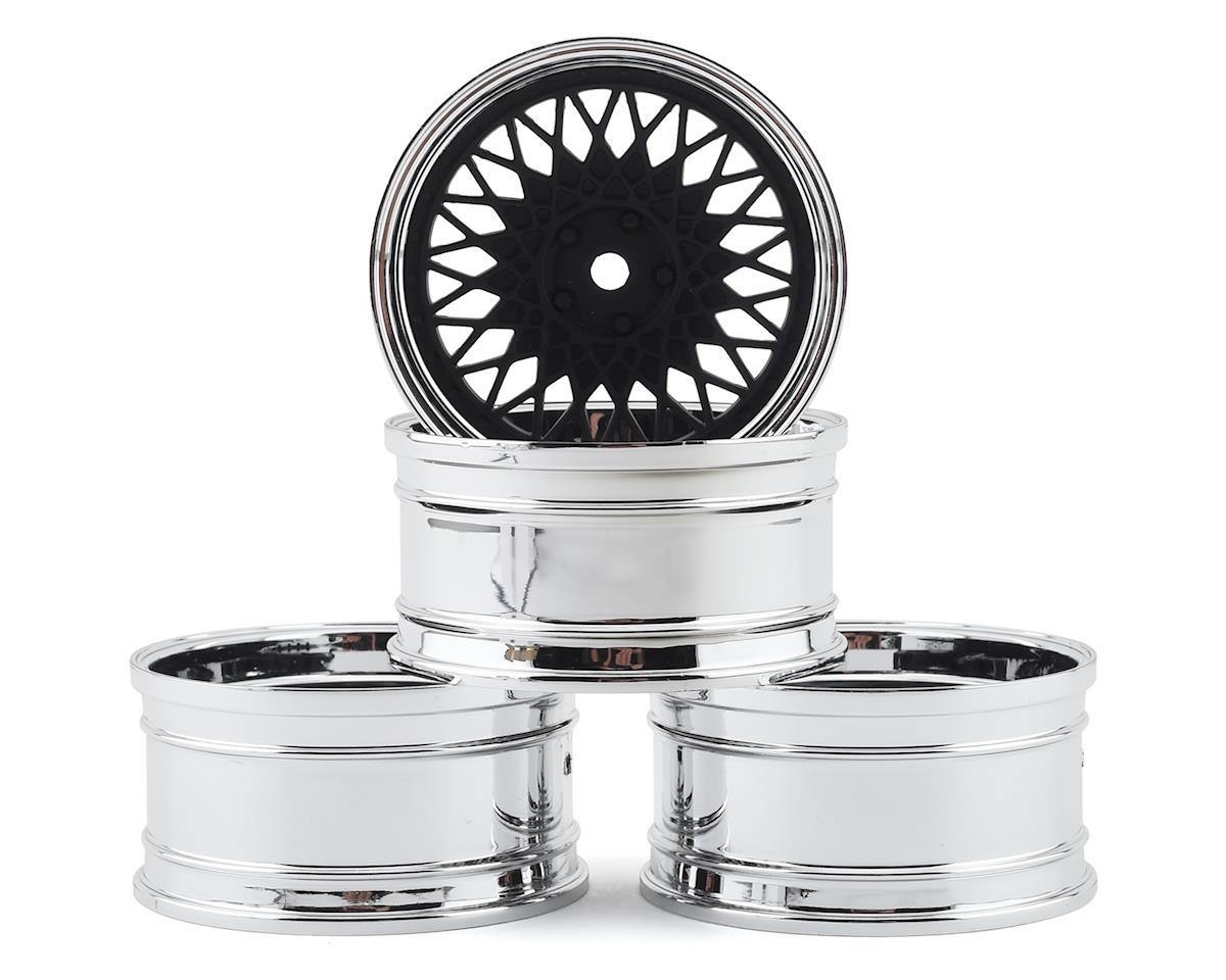 MST MXS-832103FBK 501 Wheel Set (Flat Black) (4) (Offset Changeable) w/12mm Hex - Excel RC