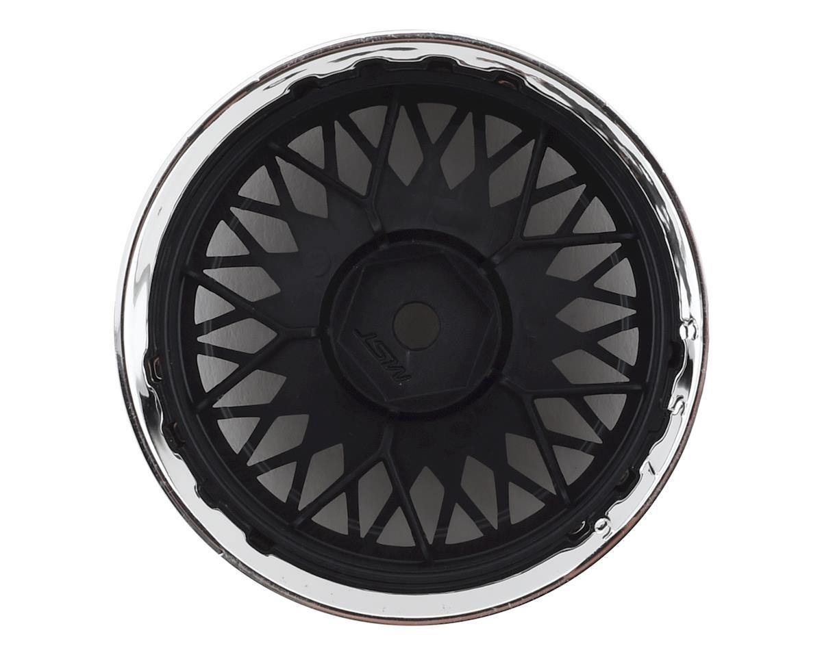 MST MXS-832103FBK 501 Wheel Set (Flat Black) (4) (Offset Changeable) w/12mm Hex - Excel RC