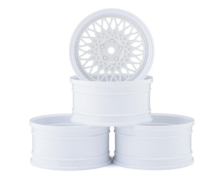 MST MXS-832103W 501 Wheel Set (White) (4) (Offset Changeable) w/12mm Hex - Excel RC