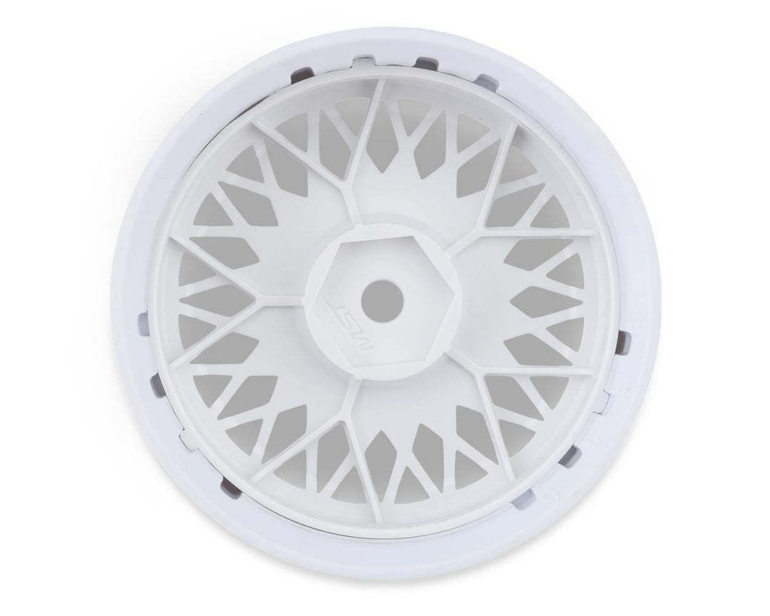 MST MXS-832103W 501 Wheel Set (White) (4) (Offset Changeable) w/12mm Hex - Excel RC