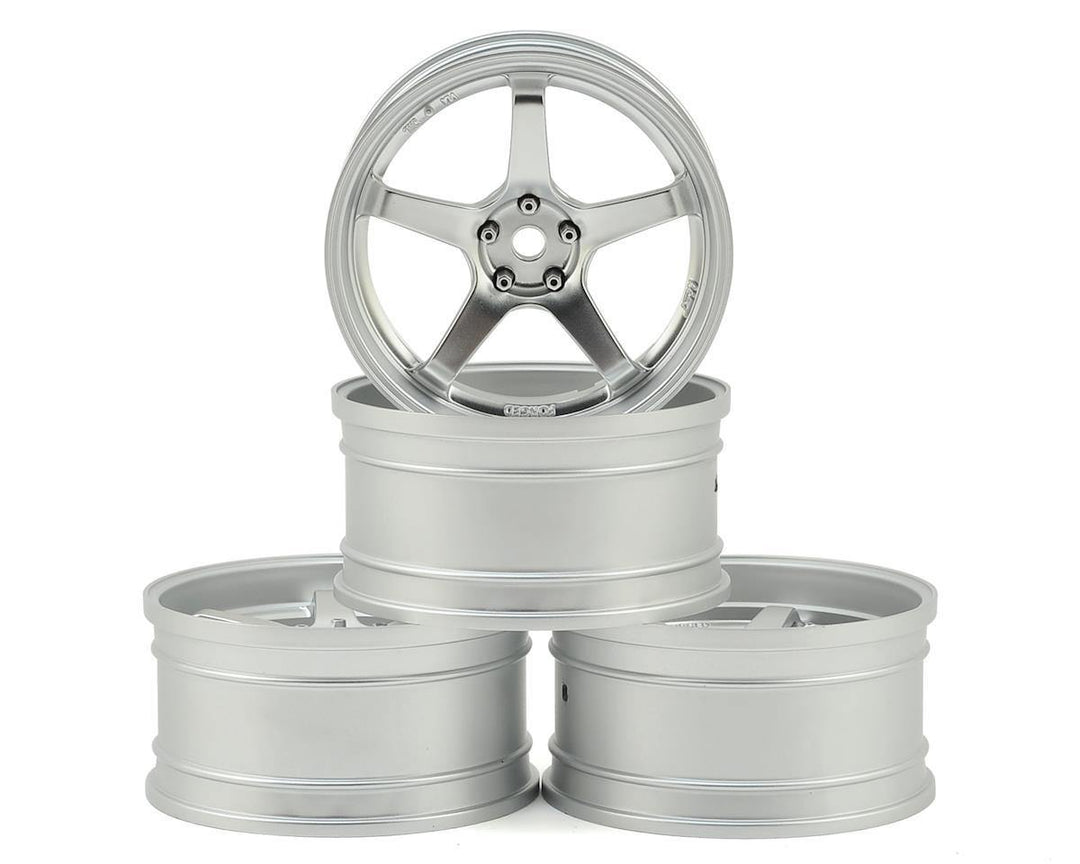 MST MXS-832110FS GT Wheel Set (Matte Silver/Matte Silver) (4) (Offset Changeable) - Excel RC
