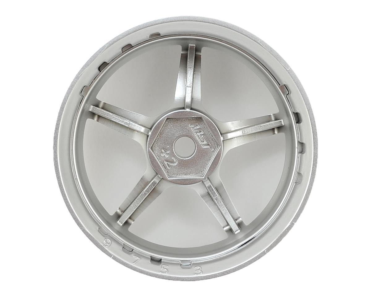 MST MXS-832110FS GT Wheel Set (Matte Silver/Matte Silver) (4) (Offset Changeable) - Excel RC