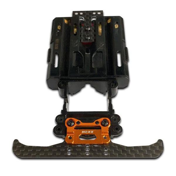 Nexx Racing Aluminum Interchangeable Mount Lexan Pancar Body Carbon Front Bumper (BLACK) NX-214 - Excel RC