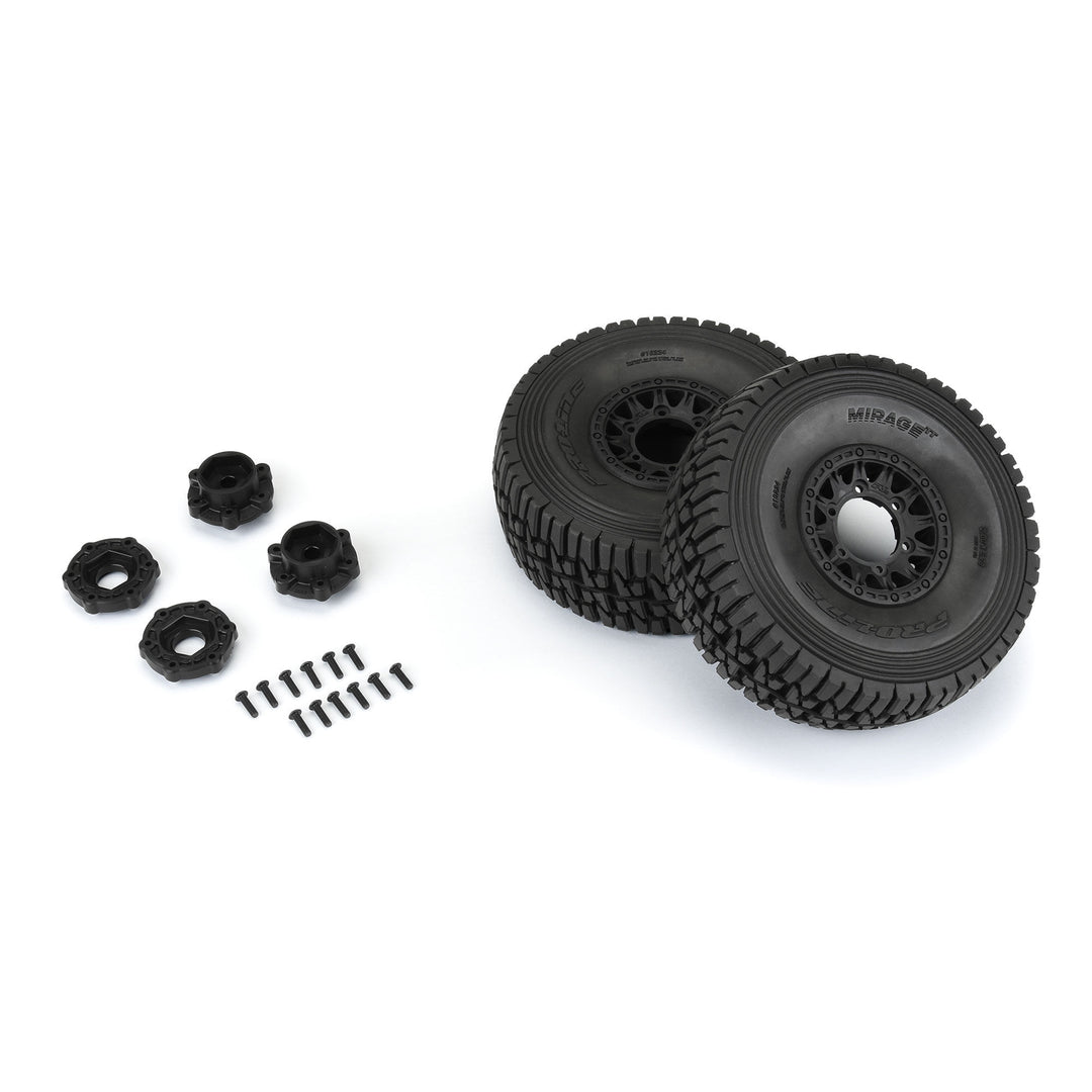 Pro-Line Racing 1/7 Mirage TT BELTED F/R Tires MTD 17mm Blk Raid (2): Mojave 6S, UDR PRO1022410