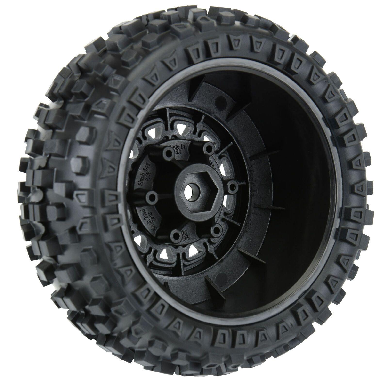 Pro-Line 1/10 Badlands F/R 2.2"/3.0" Pre-Mounted SC 12mm (2) Black PRO118210 - Excel RC