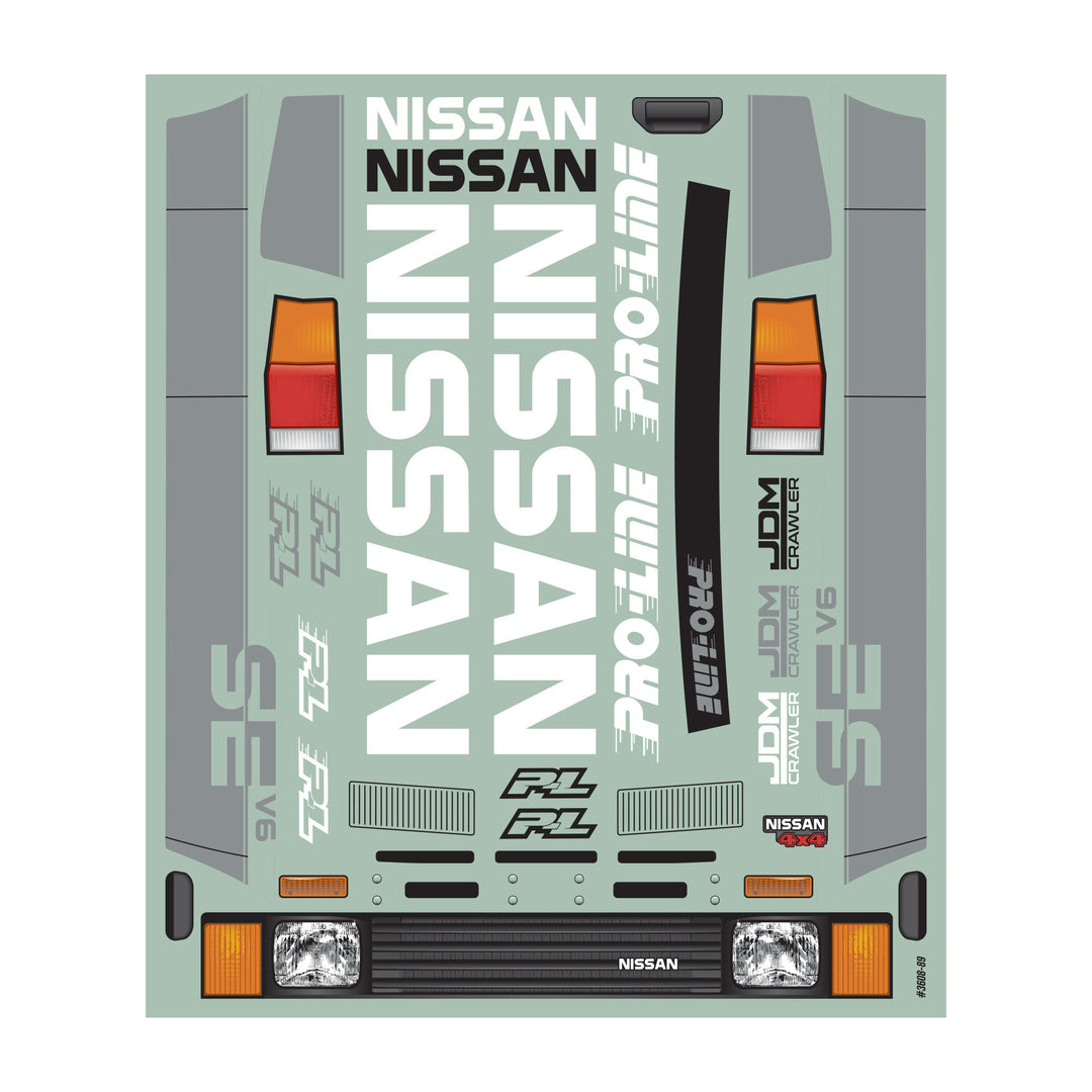 Pro-Line Racing 1/10 1987 Nissan Hardbody D21 Clear Body 12.3" (313mm) For Crawlers  3608-00 | PRO360800