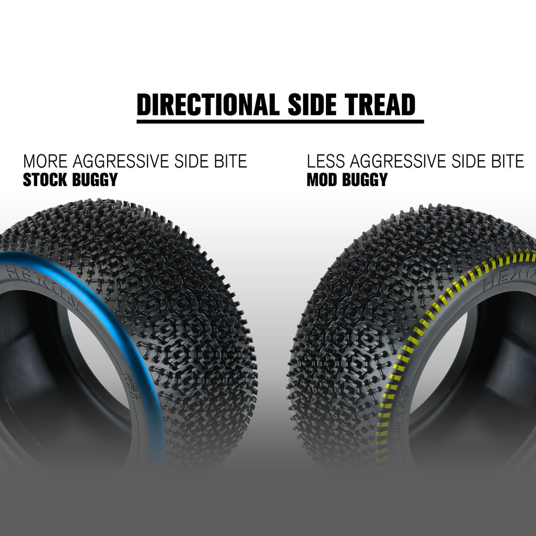 Pro-Line Racing 1/10 Hexon CR4 Rear 2.2" Carpet Buggy Tires (2) 8292-304 | PRO8292304