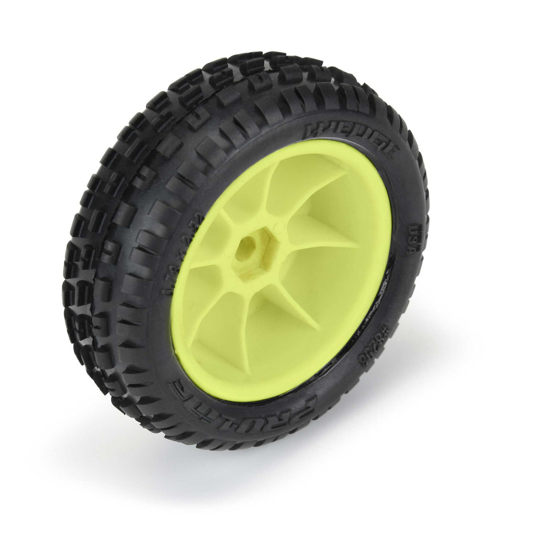 Pro-Line Wedge Carpet Tires MTD Yellow Mini-B Front PRO829812