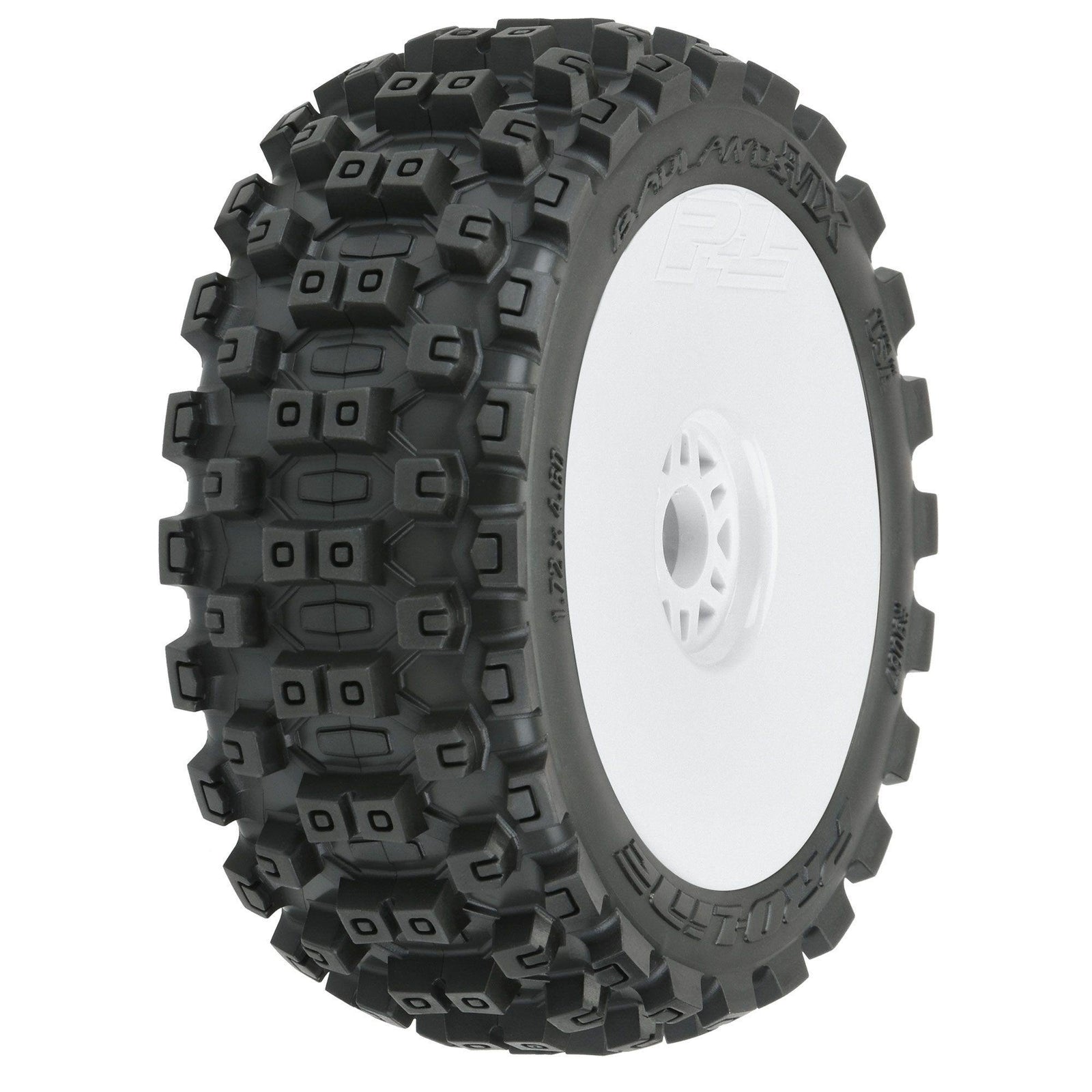 Pro-Line Badlands MX M2 1/8 MTD Mach 10 White Wheels F/R PRO906731 - Excel RC