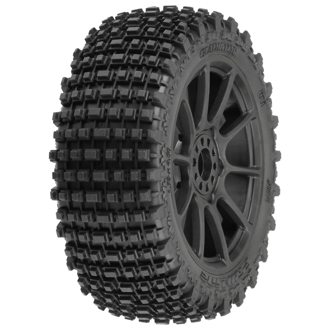 Pro-Line Racing 1/8 Gladiator M2 Fr/Rr Buggy Tires Mounted 17mm Black Mach 10 (2) 9074-21 | PRO907421
