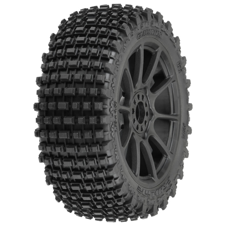 Pro-Line Racing 1/8 Gladiator M2 Fr/Rr Buggy Tires Mounted 17mm Black Mach 10 (2) 9074-21 | PRO907421