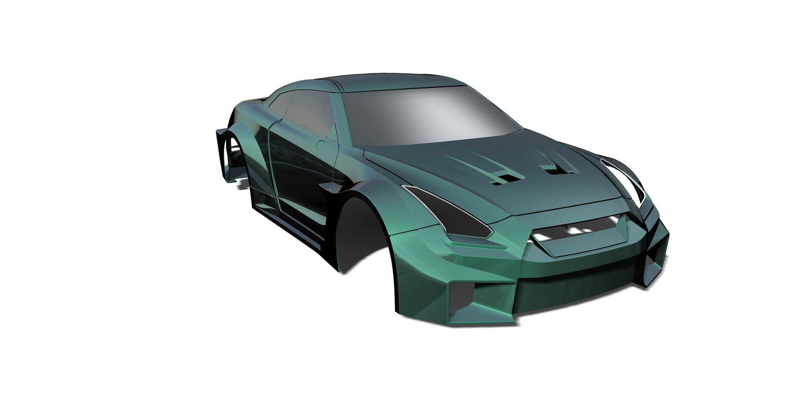 Rc Arlos LB-SILHOUETE WORKS GT N35GT-RR / RC- LBR35GTR-FBK - Excel RC