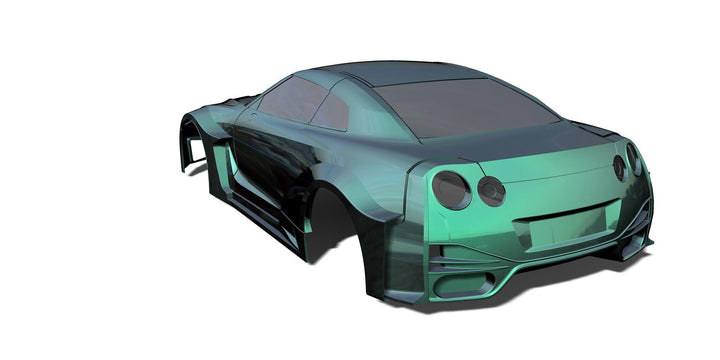 Rc Arlos LB-SILHOUETE WORKS GT N35GT-RR / RC- LBR35GTR-FBK - Excel RC