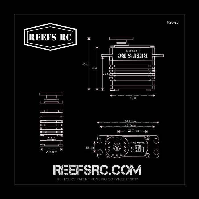 Reefs RC Tripple4 High Torque Steel Gear Digital Servo (High Voltage) SEHREEFS02