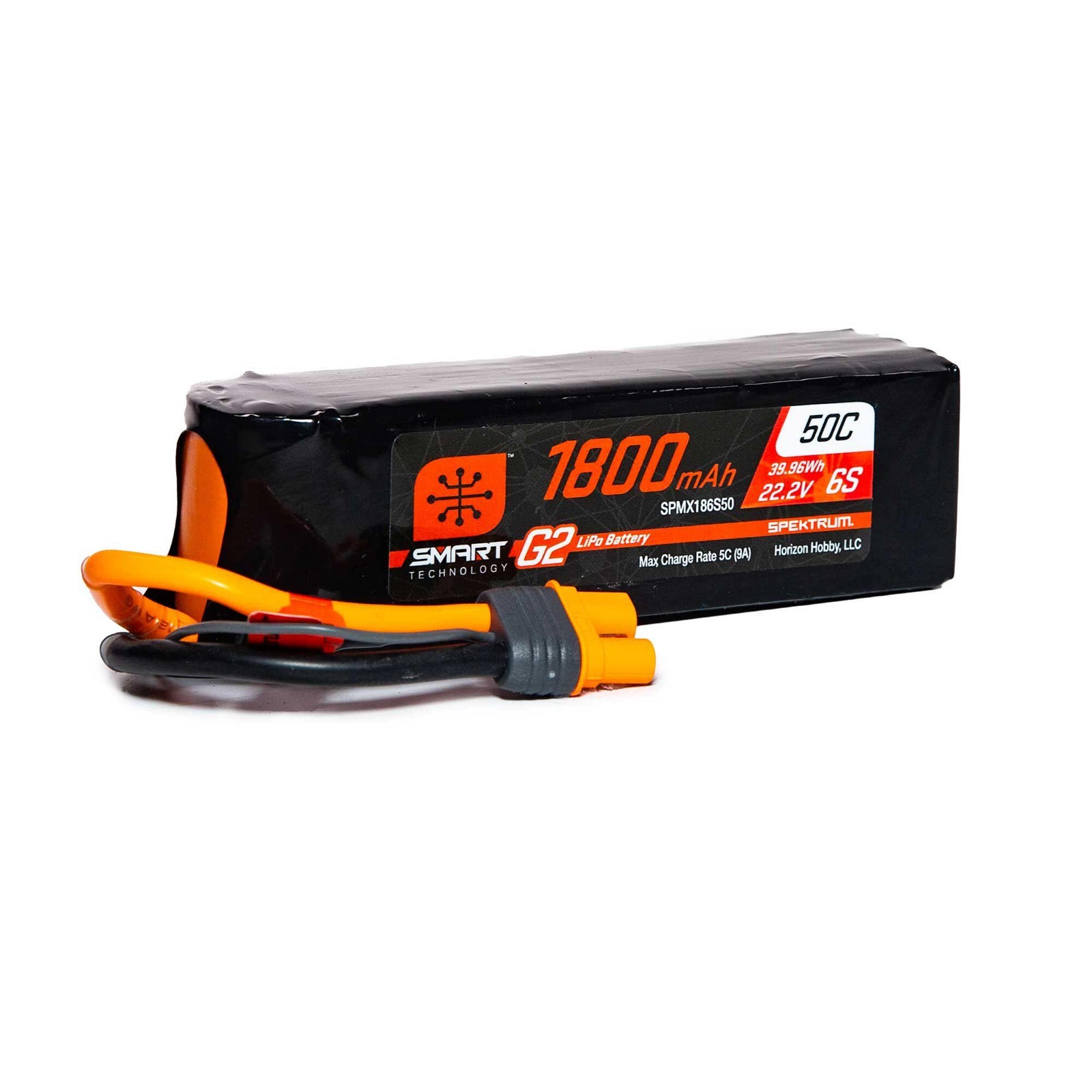 Spektrum 1800mAh 6S 22.2V Smart G2 LiPo 50C IC3 SPMX186S50 - Excel RC