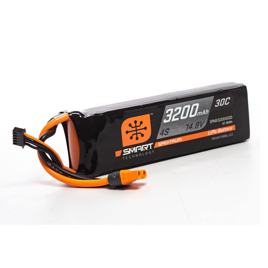 Spektrum 3200mAh 4S 14.8V Smart LiPo Battery 30C; IC3 SPMX32004S30 - Excel RC