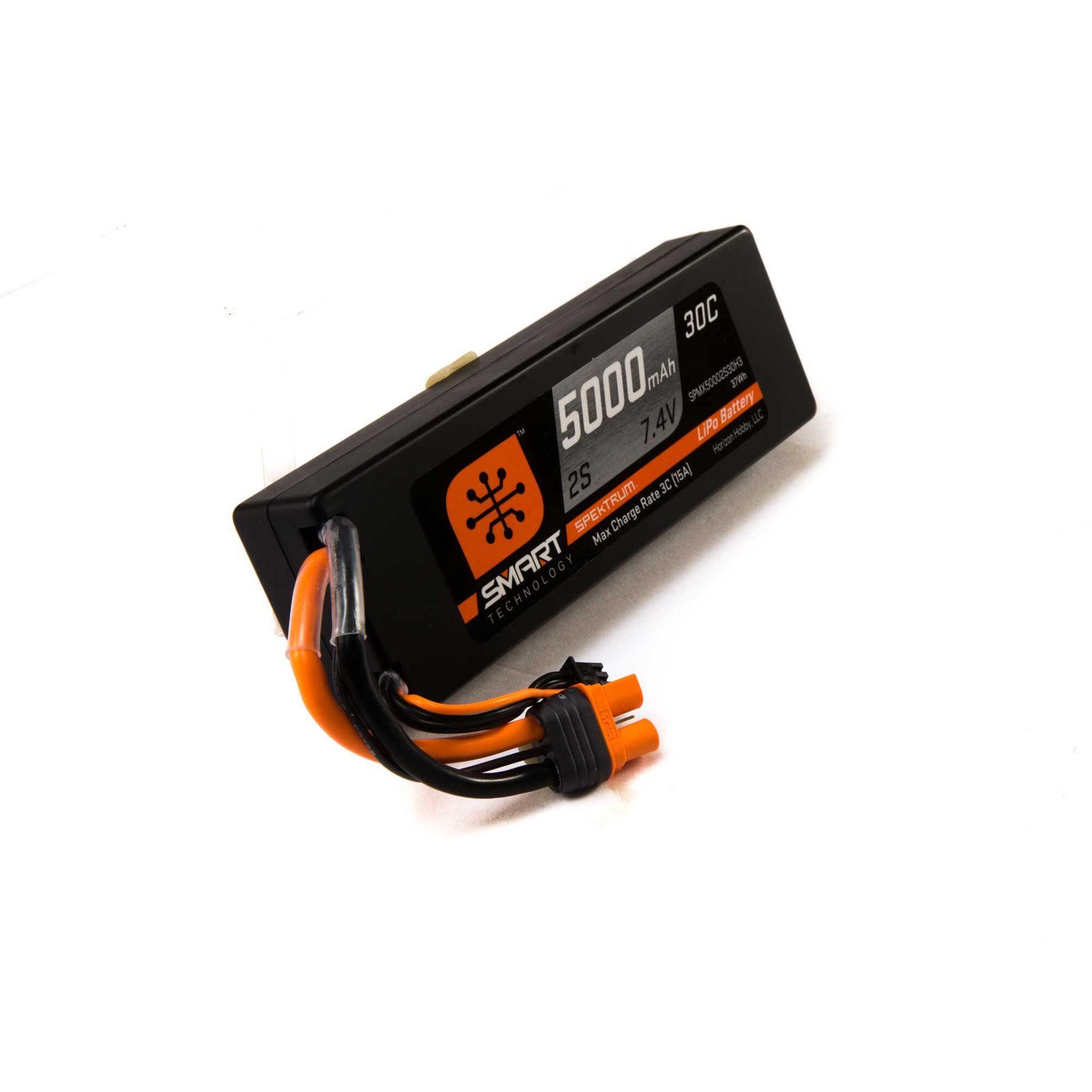 Spektrum 5000mAh 2S 7.4V Smart LiPo 30C Hardcase; IC3 SPMX50002S30H3 - Excel RC