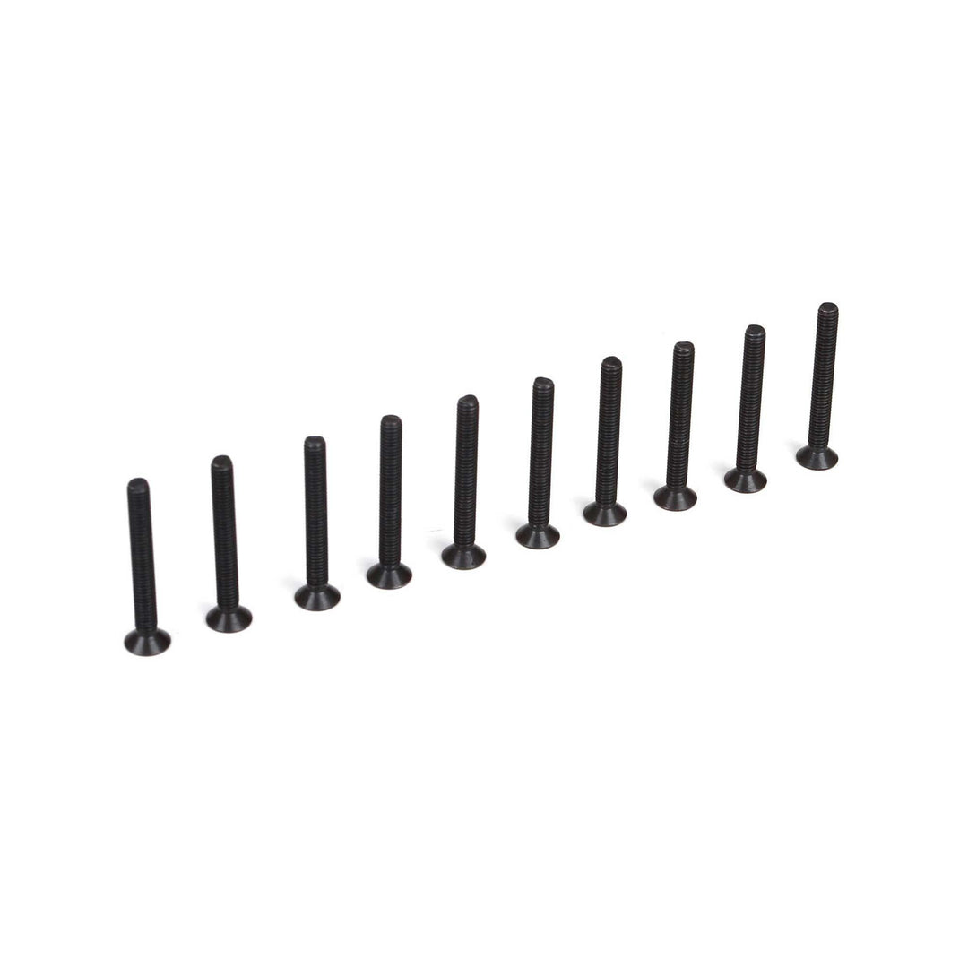 Team Losi Flat Head Screws, M3 x 25mm (10) TLR235004 - Excel RC