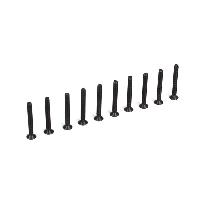 Team Losi Flat Head Screws, M3 x 25mm (10) TLR235004 - Excel RC