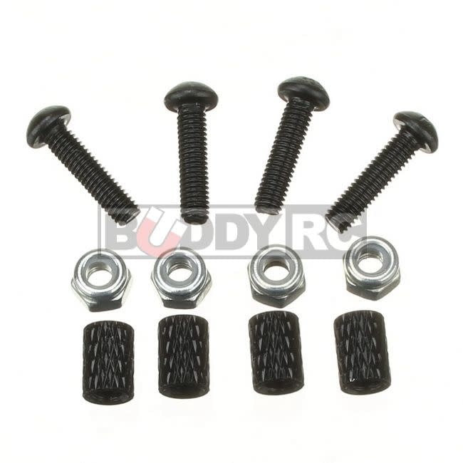 Knurled Aluminum Standoff M3 Black 5mm 1 PCS