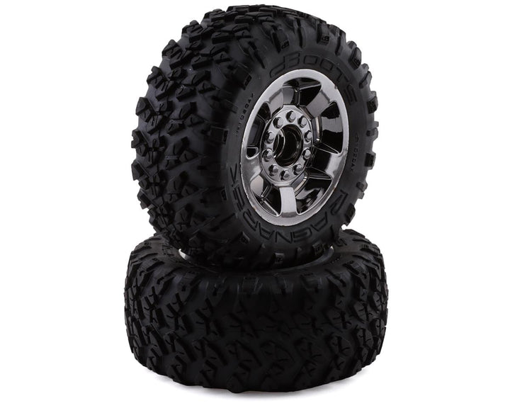 ARRMA Ragnarok MT Tire ST Pre-Mounted (2) (Black Chrome) ARA550053