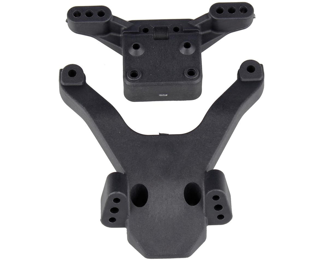 Team Associated RC10B6.3 Factory Team Front Top Plate & Ballstud Mount (Carbon) 91875