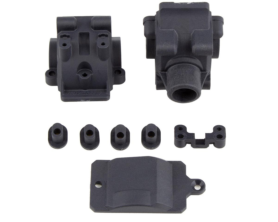 Team Associated RC10B74.1 Factory Team Front/Rear Gearbox (Carbon) 92301
