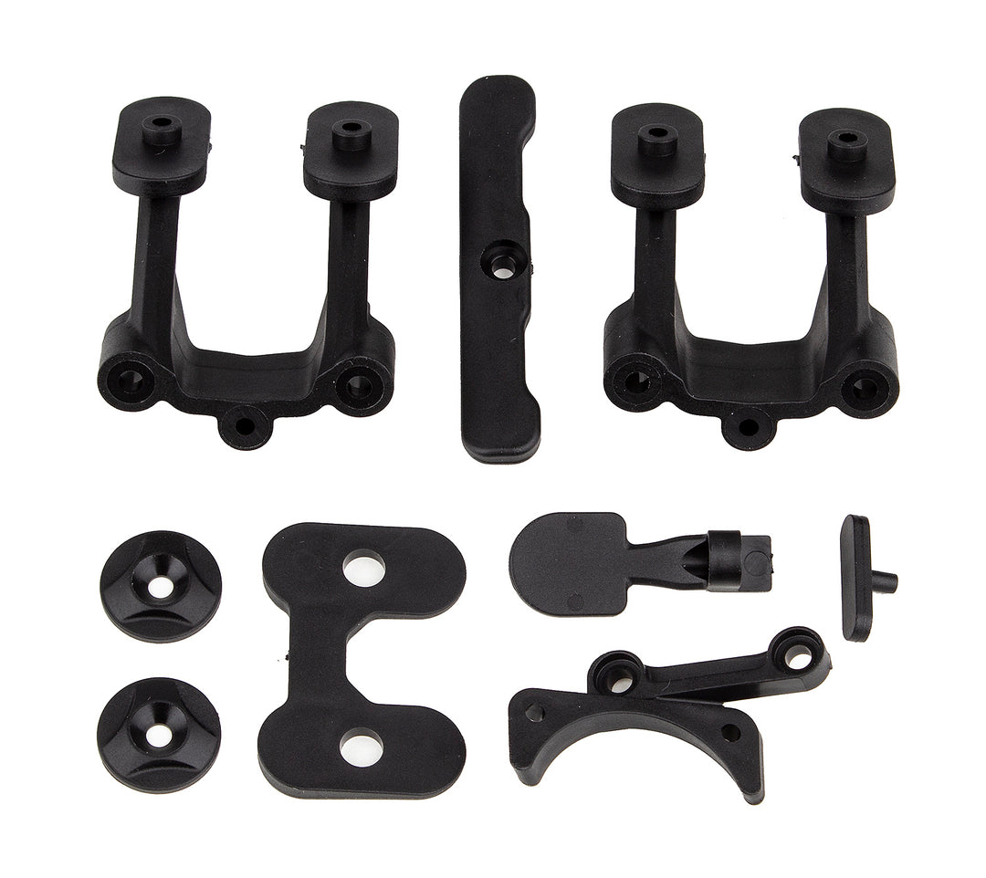 Associated RC10B74.2 Rear Body Mount, Wing Mounts, Bumper, Fan Mount ASC92312 | 92312