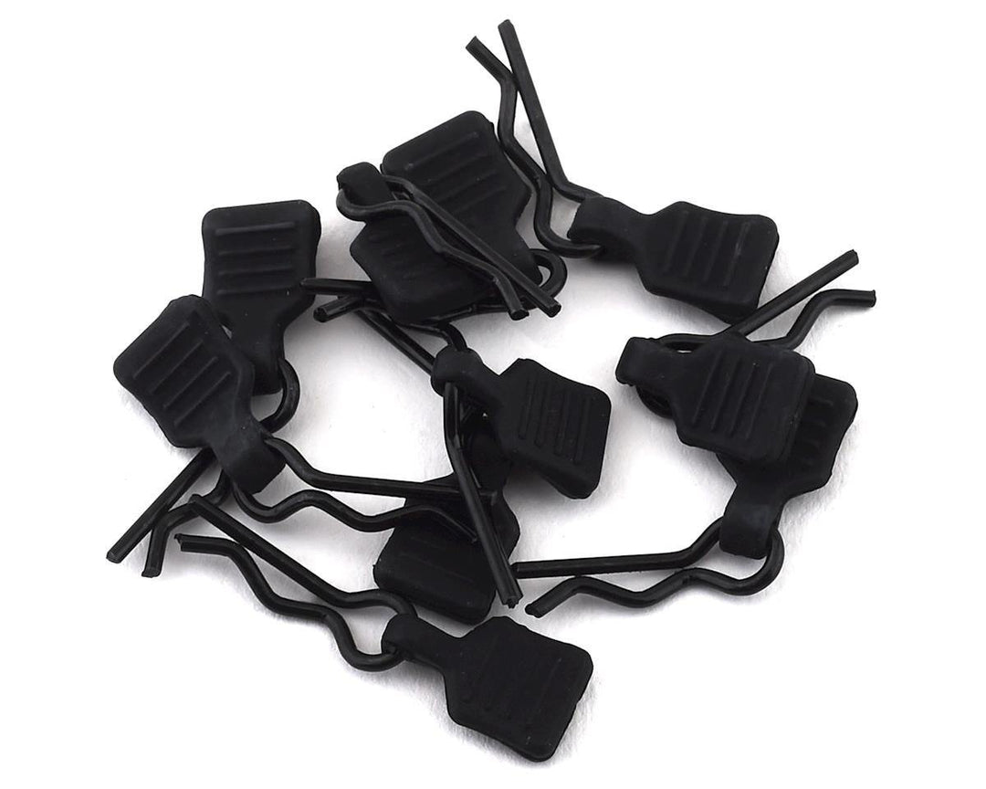 Axial 3mm Body Clip w/Tab, Black (10pc) - Excel RC