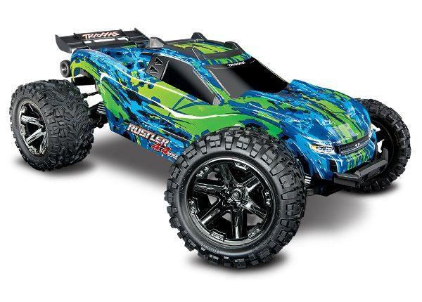 Traxxas 67076-4-BLUE Rustler® 4X4 VXL 1/10 Scale Stadium Truck Blue