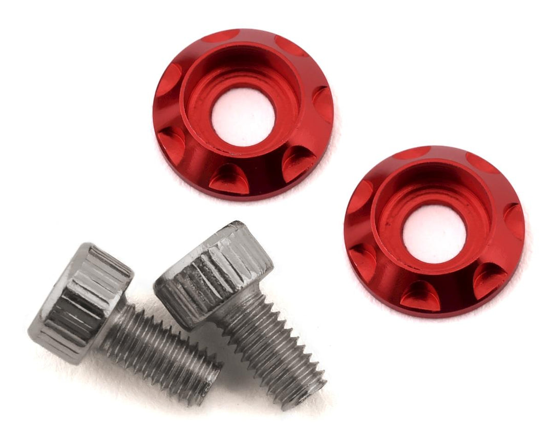 Team Brood M3 Motor Washer Heatsink w/Screws (Red) (2) (6mm) BRO-TBR-M3MWKITHSR6