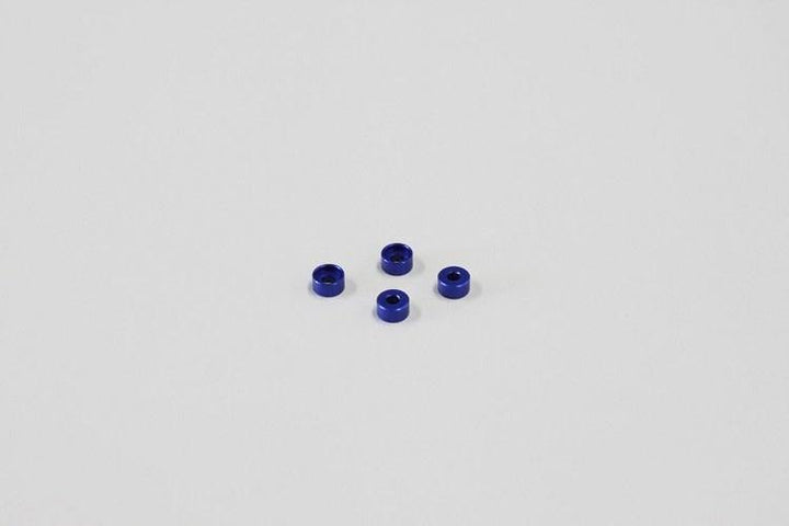Kyosho Mini-Z (MZW418-25) Al Friction Mount Collar 2.5mm Blue 4pcs - Excel RC