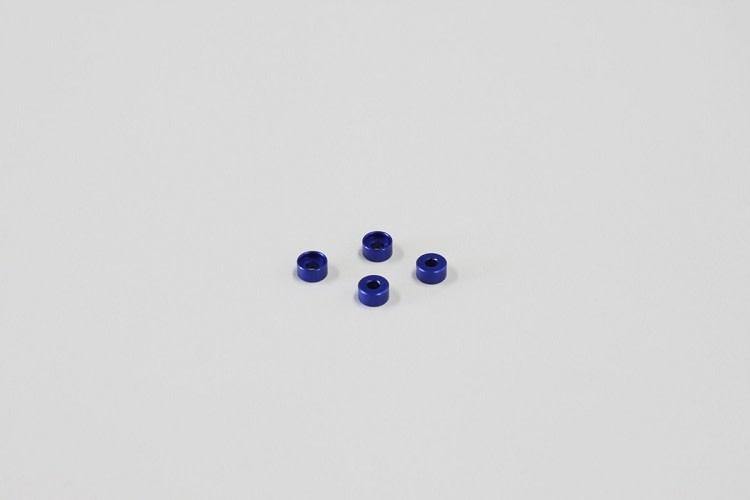 Kyosho Mini-Z (MZW418-25) Al Friction Mount Collar 2.5mm Blue 4pcs - Excel RC