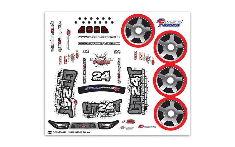 Carisma GT24MT Sticker Sheet CIS15716 - Excel RC