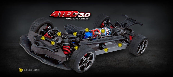 Traxxas 4-TEC 3.0 Black Chevrolet® Corvette® Stingray 1/10 Scale AWD Supercar 93054-4-BLK - Excel RC