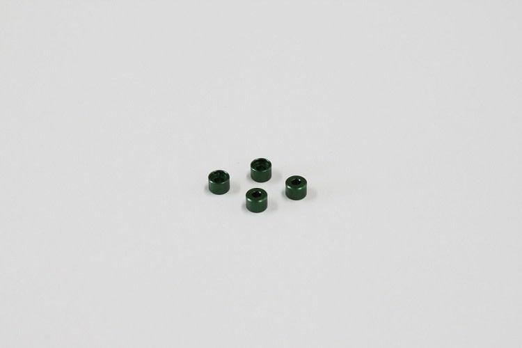 Kyosho Mini-Z (MZW418-35) Al Friction Mount Collar 3.5mm Green 4pc - Excel RC