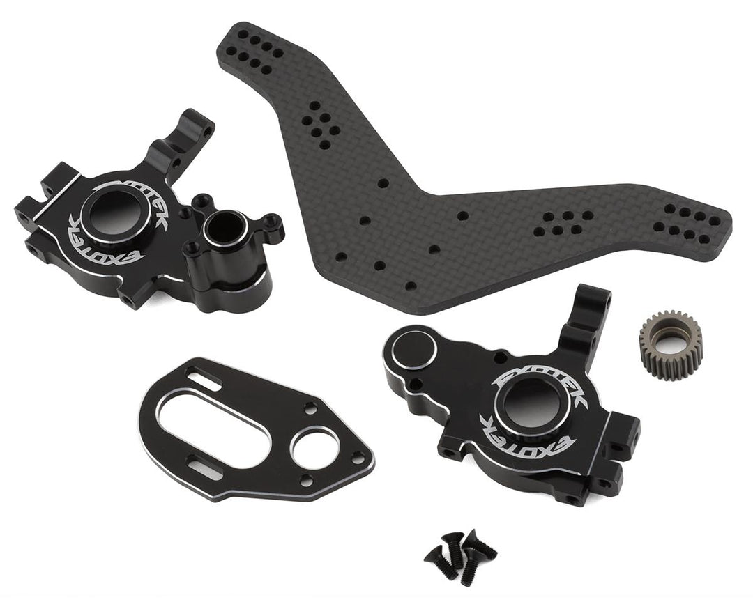 Exotek TLR 22 5.0 Aluminum Drag Gear Box Set w/Motor Plate &amp; Tower EXO2088