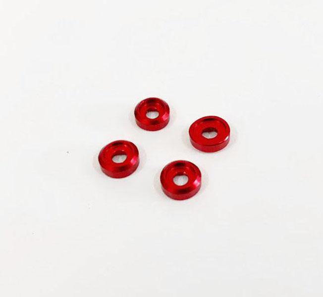 NEXX Racing CNC Aluminum 2mm Washer(4pcs)(RED) NX-069 - Excel RC