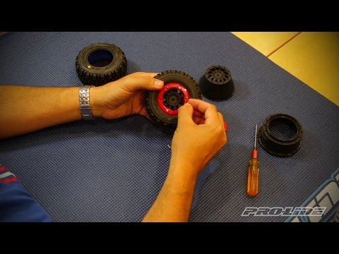 Pro-Line F11 2.2/3 Red/Black Bead-Loc Wheels Fits Slash 4x4, Blitz