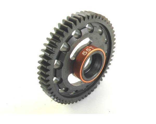 Hot Racing Steel Spur Gear, 55 Tooth, Gold, for Traxxas 1/16 Scale HRASVXS855 - Excel RC