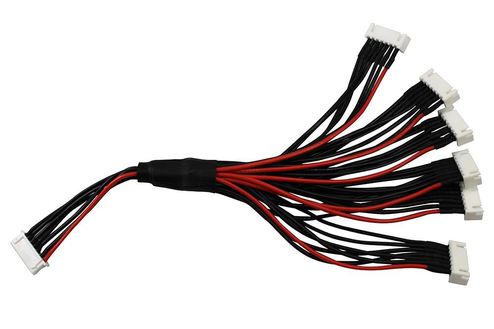 Excel RC - EX-10043 (1) Parallel 7 Pin 6s Balance Lead (120mm) to (6) 7 Pin 6s Female Balance Leads (140mm) 22AWG