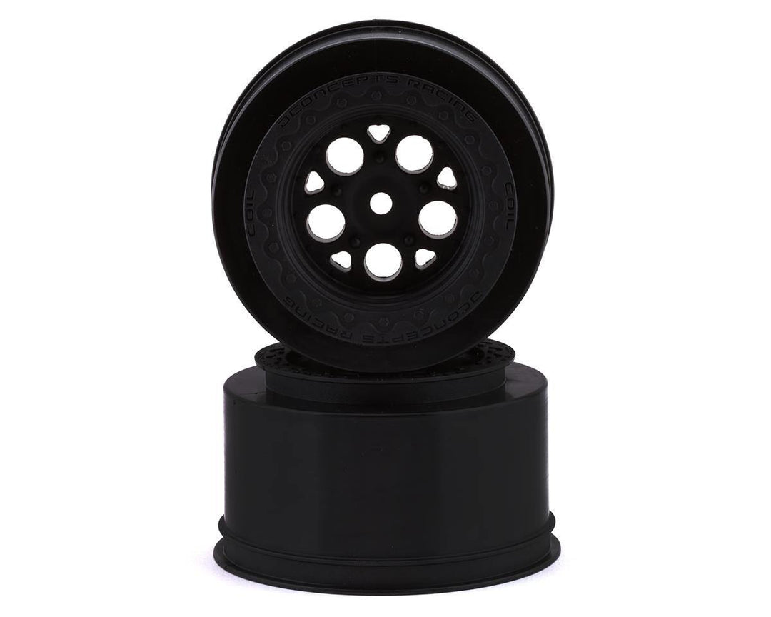 JConcepts Coil Mambo Street Eliminator Rear Drag Racing Wheels (Black) (2) w/12mm Hex 3409B - Excel RC